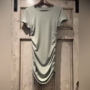 SHEIN Ribbed Sage Green Dress